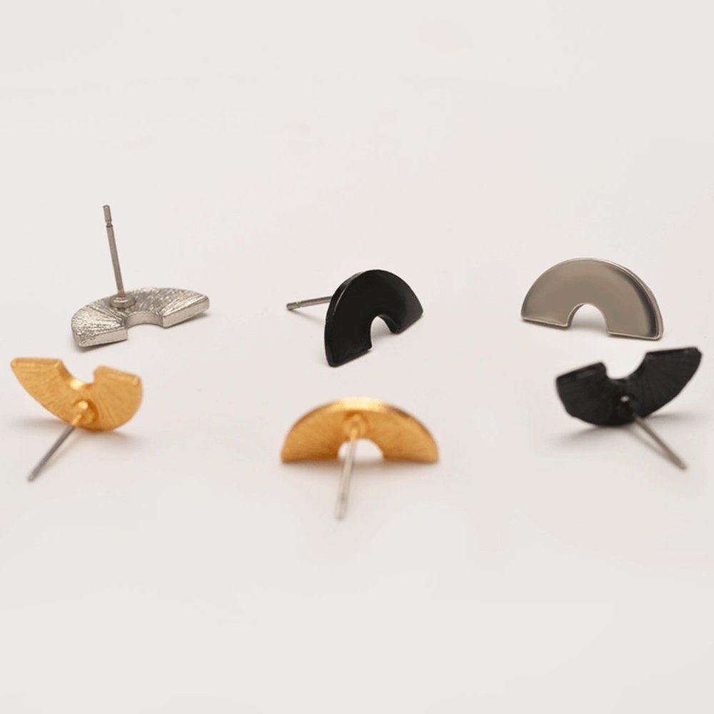 Minimalistic Stud Earrings - Picture 9 of 12